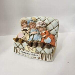 Vintage 1989 Schmid B. Shackman "The End of the Sermon" Porcelain Music Box
